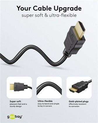 Goobay HDMI 2.0 Premium High Speed 4K 60Hz HDR Cable HDMI Male - HDMI Male 2m Black