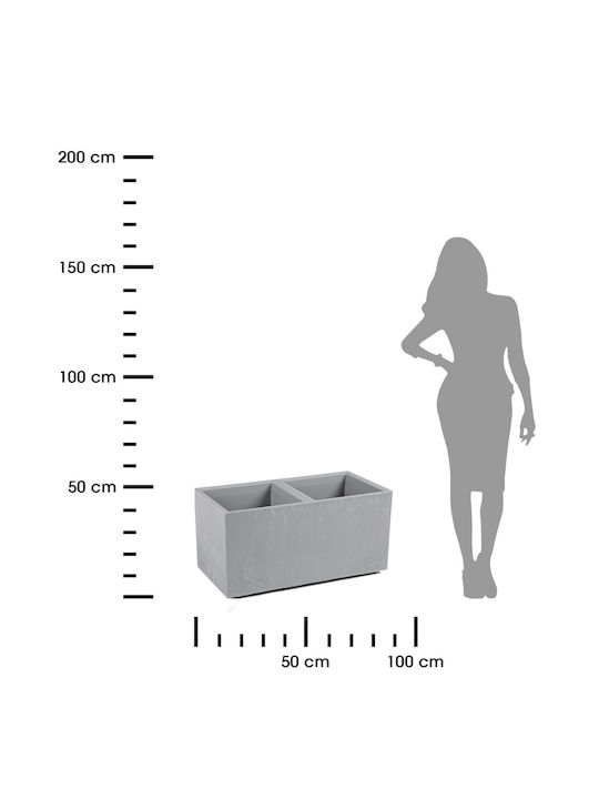 HowHomely Ghiveci De Flori Din Beton Recycled Gri
