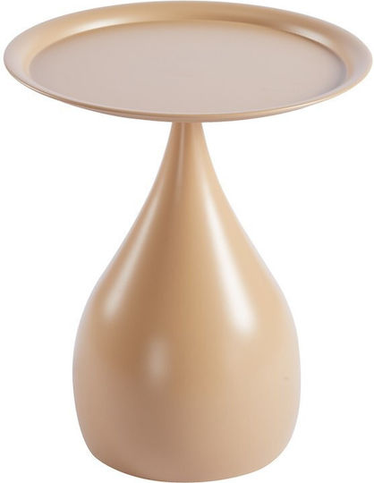 Samino Runder Helfer Kaffeetisch Metallisch Cappuccino M39xT39xH42cm