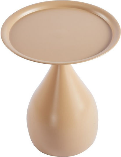 Samino Runder Helfer Kaffeetisch Metallisch Cappuccino M39xT39xH42cm