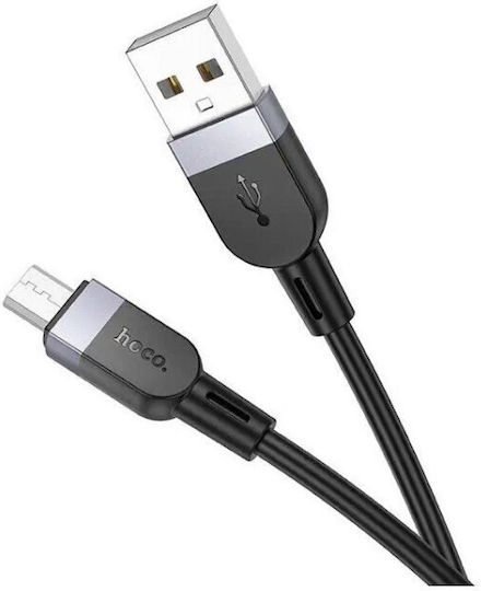 Hoco Regular USB 2.0 to micro USB Cable Μαύρο 1m 1τμχ