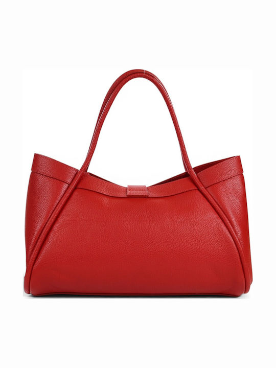 Set Leather Women's Shoulder Bag Red