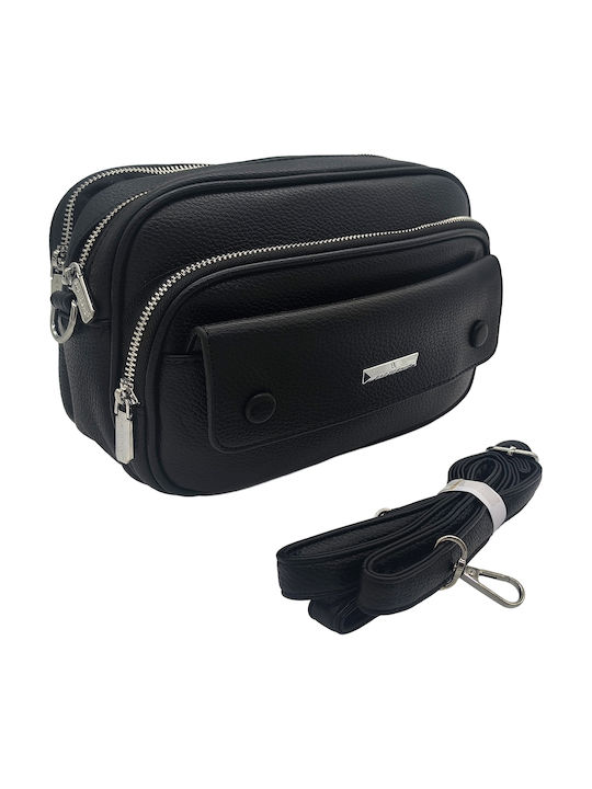 Fabric Women's Shoulder Bag Black