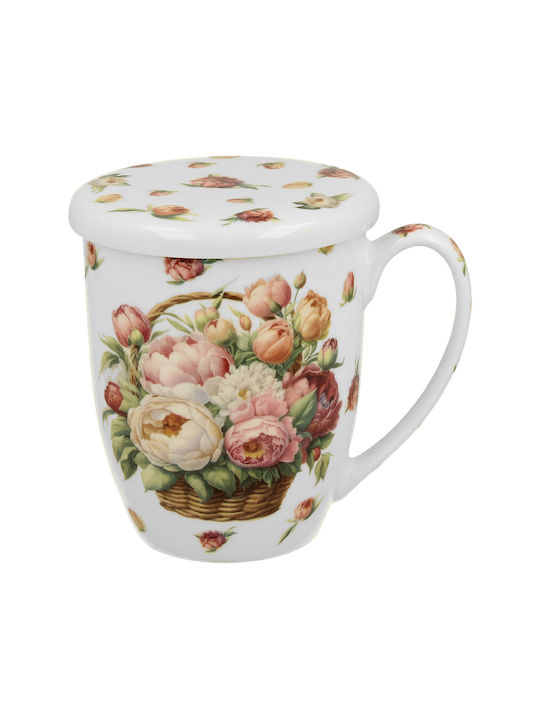 Porcelain Mug With Lid White 350ml