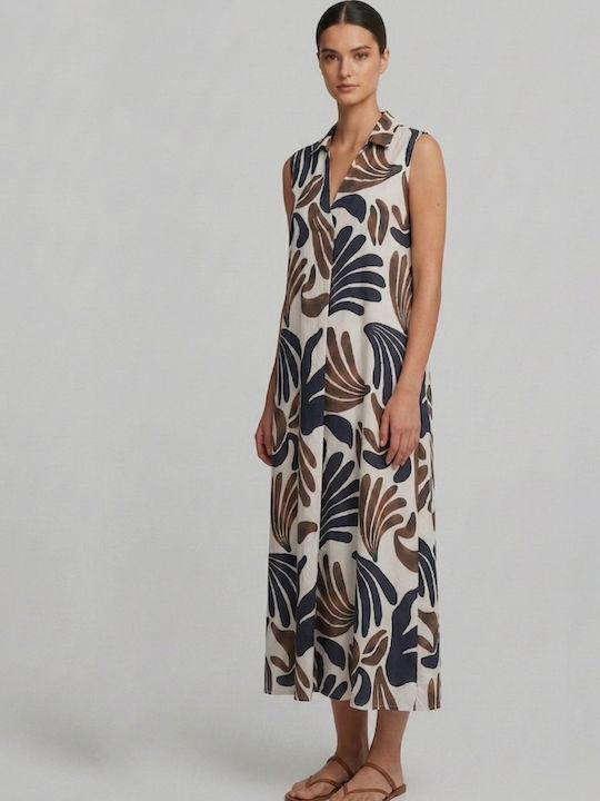 Summer Midi Shirt Dress Ecru