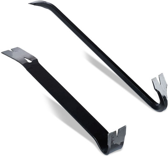 Relaxdays Set Rack 2 Bucăți Negru 2.5x1.5x45 Cm