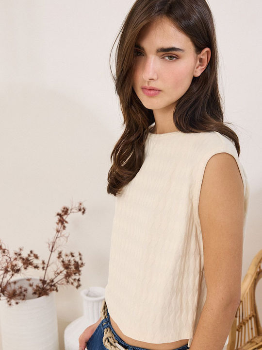 Damen Bluse Cream