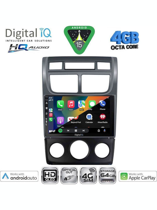 Digital IQ Car Audio System for Kia Sportage 2004-2010 with Clima A/C Bluetooth USB WiFi GPS Apple CarPlay Android Auto with 9" Touch Screen