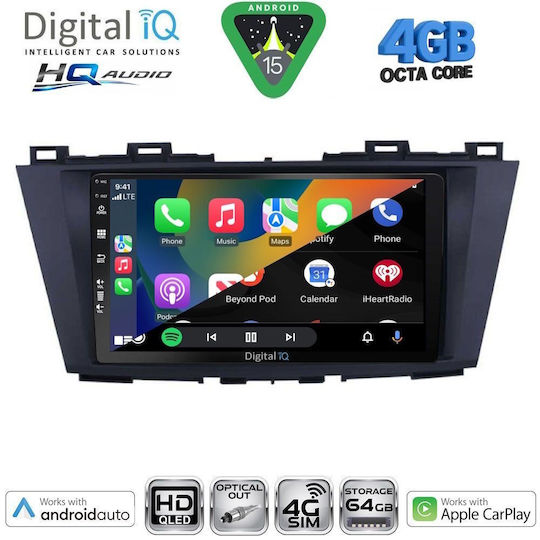 Digital IQ Car Audio System for Mazda 5 2011-2020 Bluetooth USB WiFi GPS Apple CarPlay Android Auto with 9" Touch Screen
