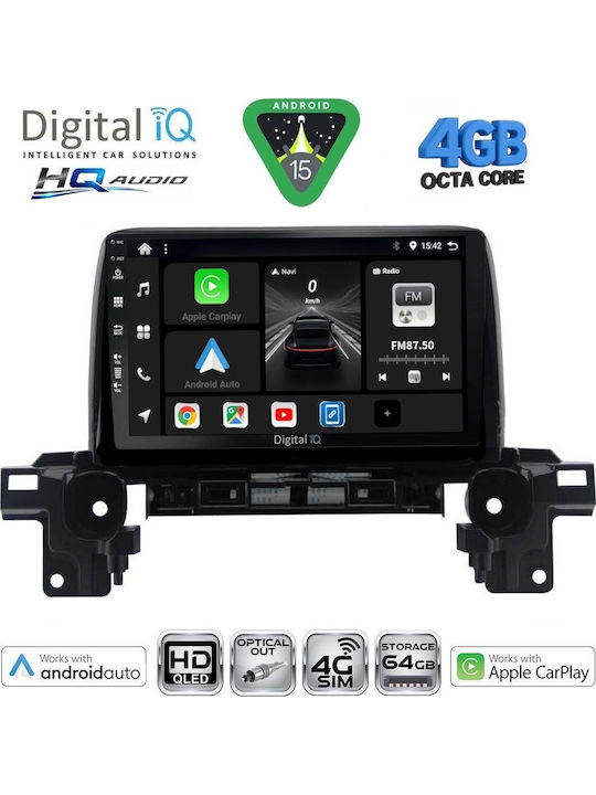 Digital IQ Car Audio System for Mazda CX-5 2013-2017 Bluetooth USB WiFi GPS Apple CarPlay Android Auto with 10" Touch Screen