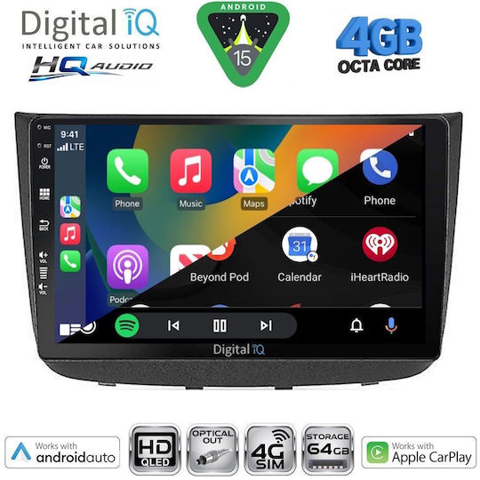 Digital IQ Автомобилна Аудио Система за Mercedes-Benz Vito / Viano 2003-2007 (Bluetooth/USB/Wi-Fi/GPS/Apple CarPlay/Android Auto) с Touch Screen 10"