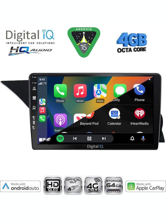 Digital IQ Car Audio System for Mercedes-Benz E Class 2012-2014 (Bluetooth/USB/WiFi/GPS/Apple CarPlay/Android Auto) with 10" Touch Screen