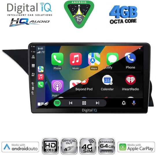 Digital IQ Car Audio System for Mercedes-Benz GLK 2008-2012 Bluetooth USB WiFi GPS Apple CarPlay Android Auto with 9" Touch Screen