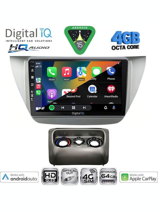 Digital IQ Car Audio System for Mitsubishi Lancer 2000-2007 Bluetooth USB WiFi GPS Apple CarPlay Android Auto with 9" Touch Screen