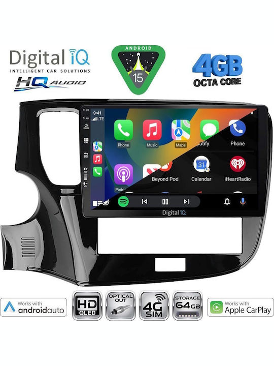 Digital IQ Car Audio System for Mitsubishi Outlander 2020-2022 Bluetooth USB WiFi GPS Apple CarPlay Android Auto with 10" Touch Screen