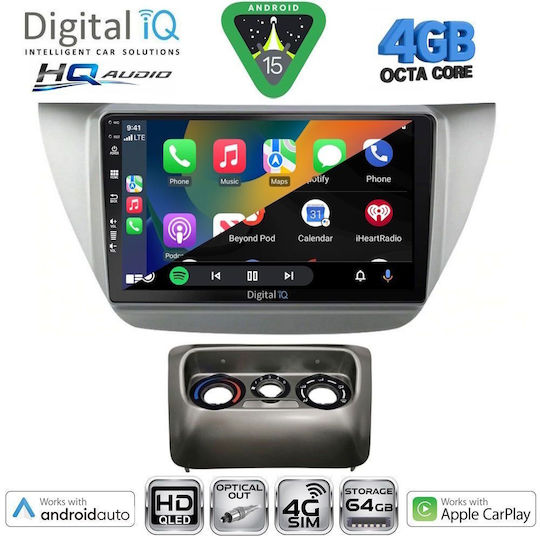 Digital IQ Car Audio System for Peugeot 4008 Mitsubishi Asx 2009 with Touch Screen 10" Digital IQ BXK 19430 CPAA Bluetooth USB WiFi GPS Apple CarPlay Android Auto