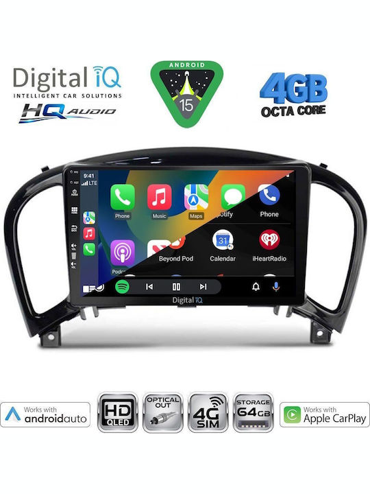 Digital IQ Car Audio System for Nissan Navara 1998-2004 Bluetooth USB WiFi GPS Apple CarPlay Android Auto with 10" Touch Screen
