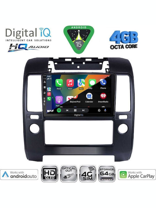 Digital IQ Car Audio System for Nissan Navara 2006-2011 with A/C Bluetooth USB WiFi GPS Apple CarPlay Android Auto with 9" Touch Screen