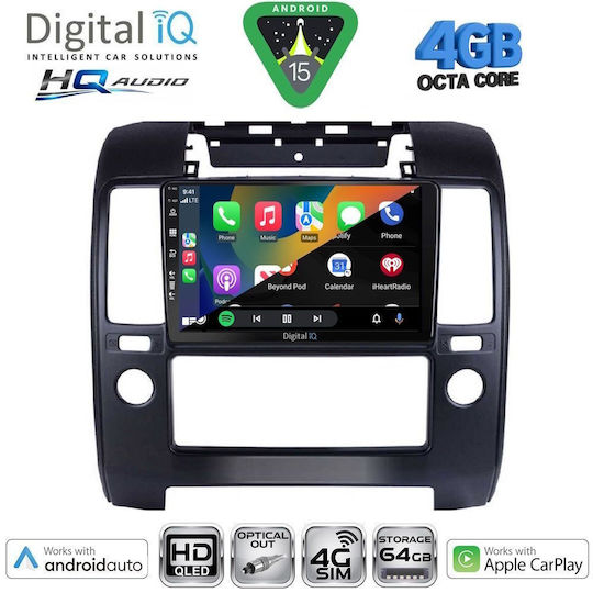 Digital IQ Ηχοσύστημα Αυτοκινήτου για Nissan Navara 2006-2011 με A/C (Bluetooth/USB/WiFi/GPS/Apple-Carplay/Android-Auto) με Οθόνη Αφής 9"