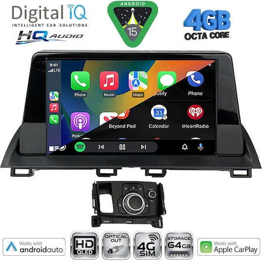 Digital IQ Ηχοσύστημα Αυτοκινήτου για Mazda CX-4 2014 (Bluetooth/USB/WiFi/GPS/Apple-Carplay/Android-Auto) με Οθόνη Αφής 9"
