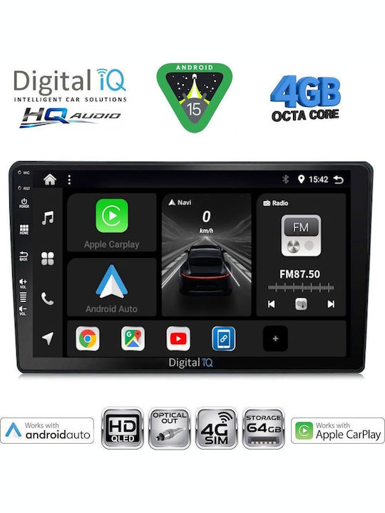 Digital IQ Car Audio System for Lexus NX 2014-2022 (Bluetooth/USB/WiFi/GPS/Apple CarPlay/Android Auto) with 9" Touch Screen