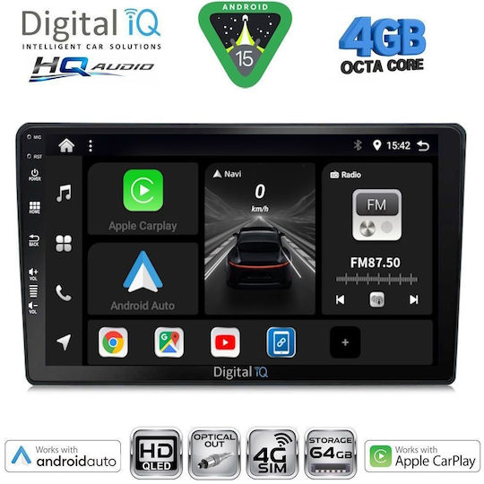 Digital IQ Car Audio System for Lexus NX 2014-2022 (Bluetooth/USB/WiFi/GPS/Apple CarPlay/Android Auto) with 9" Touch Screen