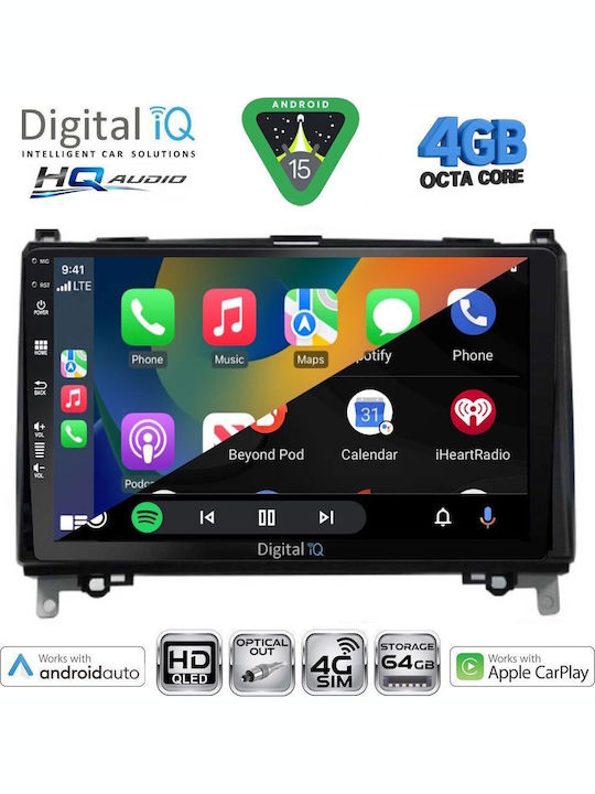 Digital IQ Car Audio System for Mercedes-Benz Sprinter / Vito 2007-2020 Bluetooth USB WiFi GPS Apple CarPlay Android Auto with 9" Touch Screen