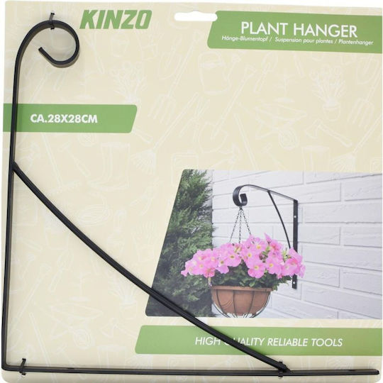Kinzo Pflanzenständer Hängend Metall Schwarz 26x28cm