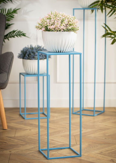 HowHomely Metal Blue Plant Stand 24x24x70cm