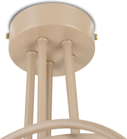 HowHomely Lumini Suspendate Bej Pentru 5 Lumini E27
