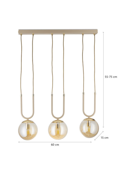 HowHomely Verstellbare Deckenleuchte Beiges mit E14 Lampenbirnensockel