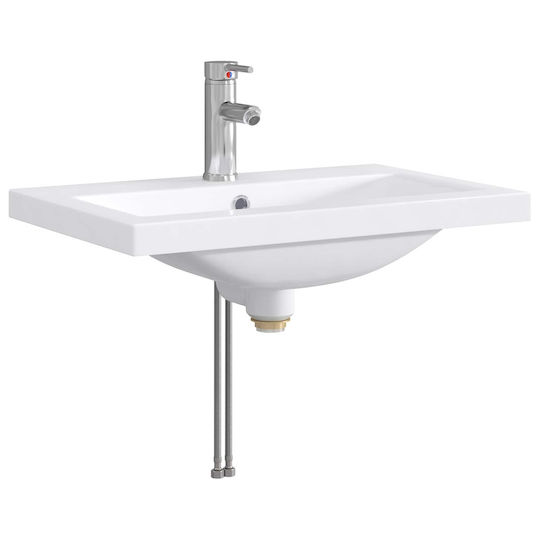 vidaXL Vanity Unit with Sink M61xD40xH84.5cm Oak