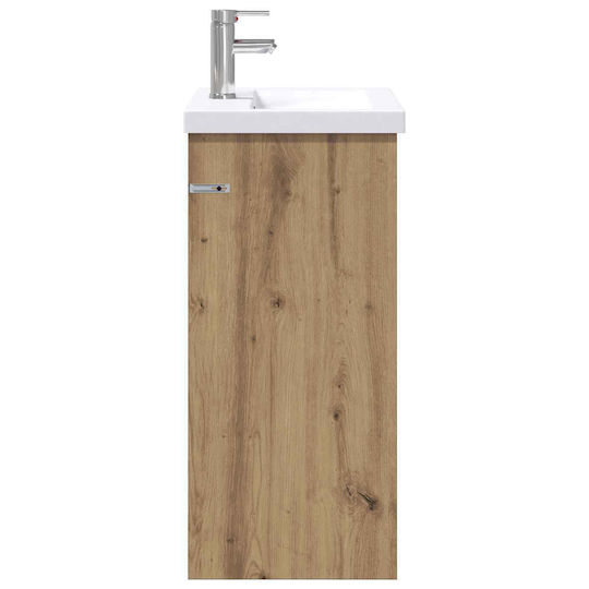 vidaXL Vanity Unit with Sink M61xD40xH84.5cm Oak