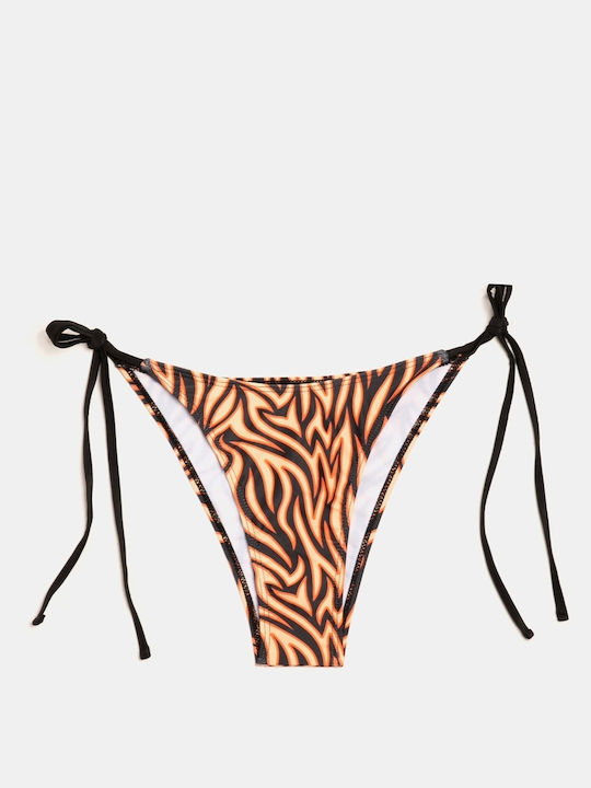 Set Bikini Triangel Pareo Tiger Größe M Braun
