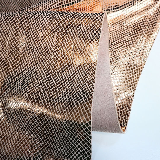 Embossed Leather Metallic Snake Gold 1.94-2.3m² Sewing Box