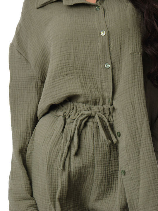 Women's Set With Khaki Shorts