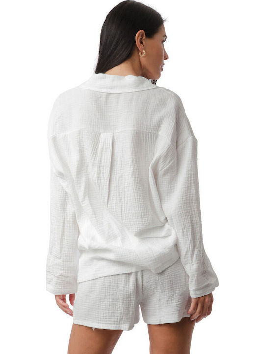 Damen-Set mit Shorts Weiß