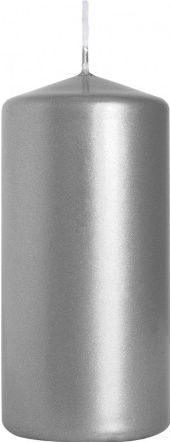 Aura Glass Διακοσμητικό Κερί Ασημί 5x10εκ.