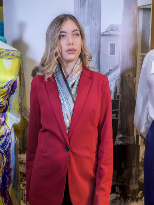 Kalfas Luxury Silk Дамски Копринен Шал Сив