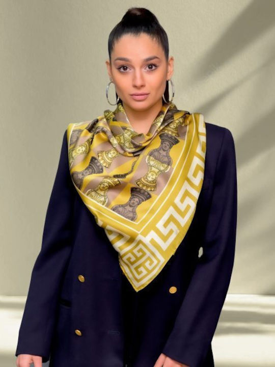 Kalfas Luxury Silk Ολομέταξο Γυναικείο Μεταξωτό Φουλάρι Μαύρο