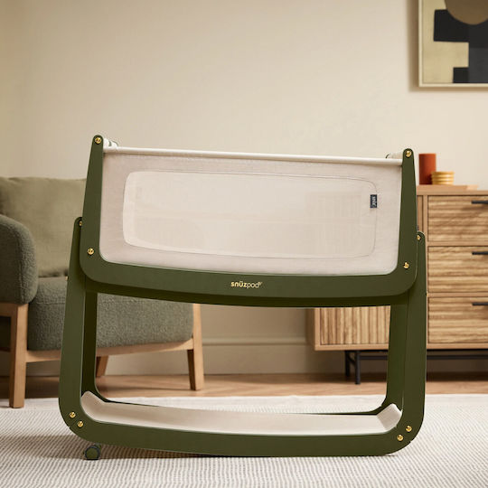 Snuz Babywiege Snuzpod5 mit Matratze und Rädern Grün