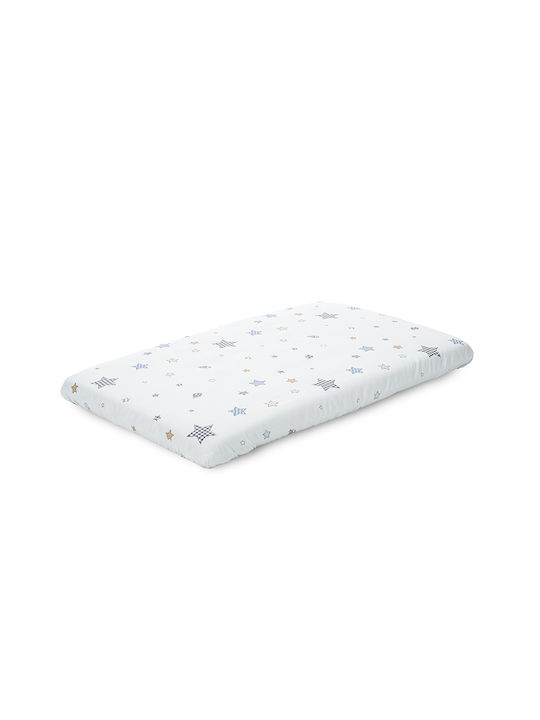 Lorelli Baby Cradle Fitted Cotton Sheet Blue 98x65cm