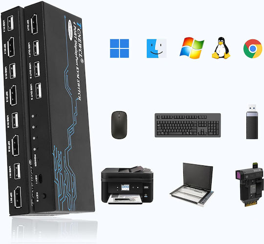 B0CNYTXRXG KVM & Datenumschalter mit DisplayPort / USB / USB 2.0