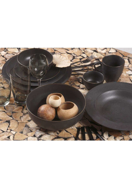 Cryspo Trio Negru Porțelan Set de Vase 40buc