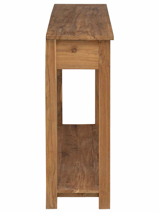 Console Table Solid Wood & Metal Natural L110xW30xH80cm