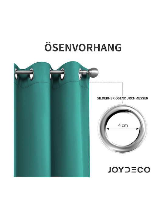Joydeco Joydeco Verdunkelungsvorhänge mit Grommets Blau 135x240cm