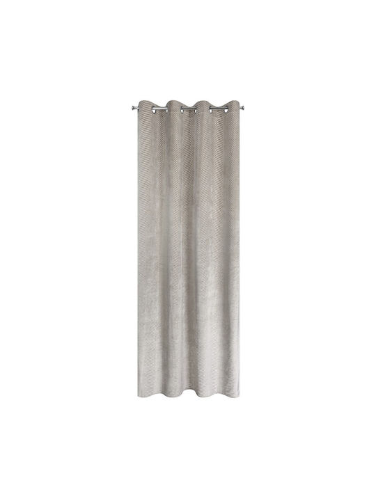 Eurofirany Set Blackout Curtains with Grommets Lussi Light Beige 140x250cm