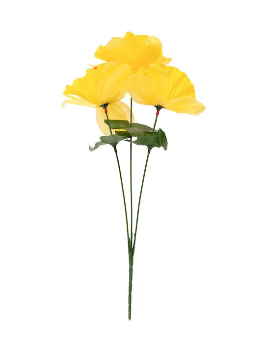 Artificial Spring Bouquet Daffodil Flowers 30cm 3pcs