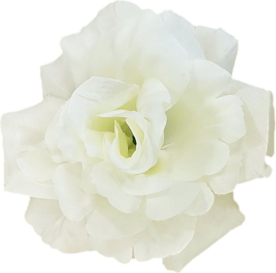 Artificial Rose Flower Head Cream Decorative