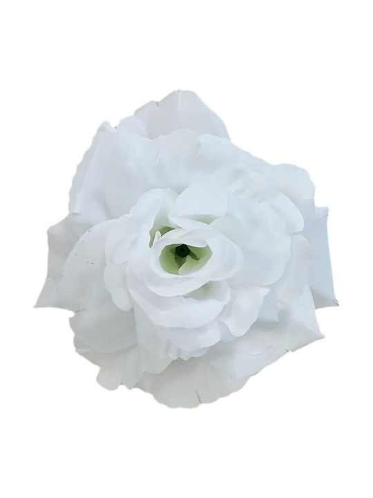 Floare Decorativă Cap De Trandafir Alb Artificial